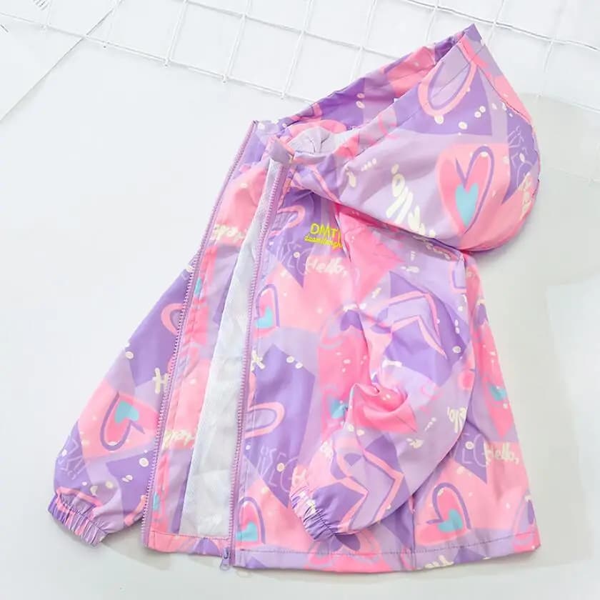 Veste de mode coréenne pour filles et adolescentes, manteau à capuche dégradé décontracté pour garço