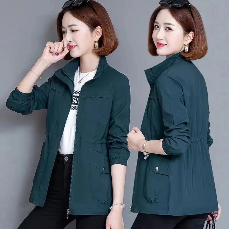 Veste Coupe-Vent Légère et Fine pour Femme, Manteau Basique Décontracté, Vêtement d'Extérieur, Nouve