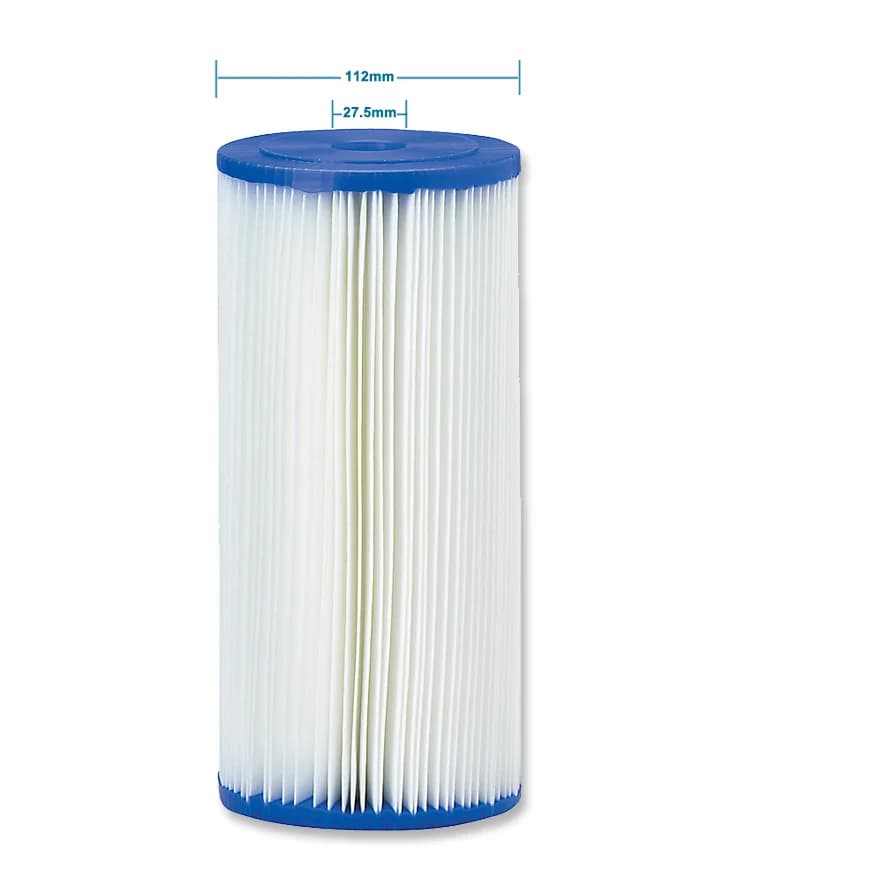 Cartouche filtrante à eau en polyester plissé Coronwater 4,5" x 10" pour la filtration des sédiments