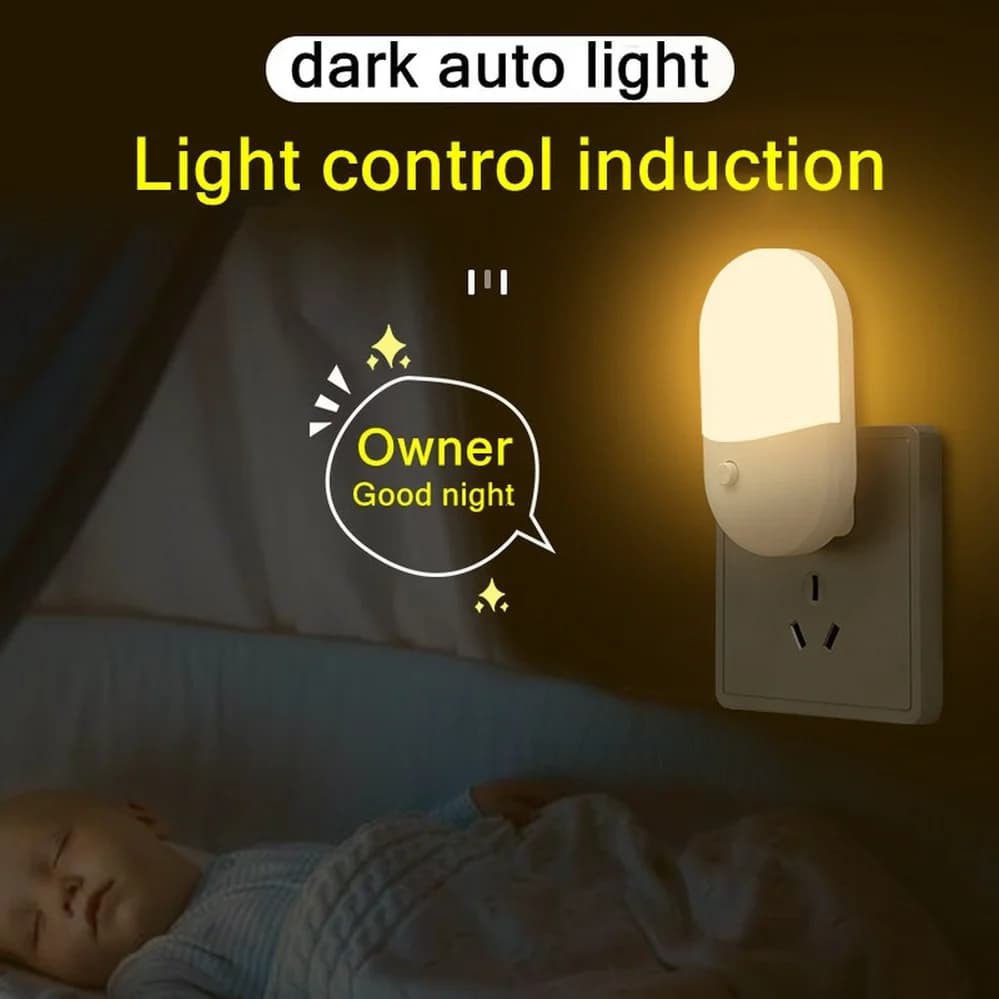Lampe de chevet veilleuse EU US Plug LED veilleuse AC220V chambre lampe cadeau pour enfants mignon l