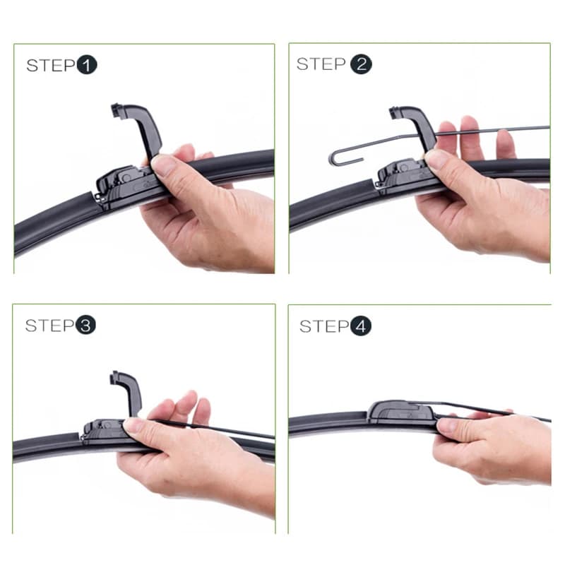 Erick's – jeu de balais d'essuie-glace avant et arrière, pour Toyota Auris MK1 2006 – 2012, pare-bri