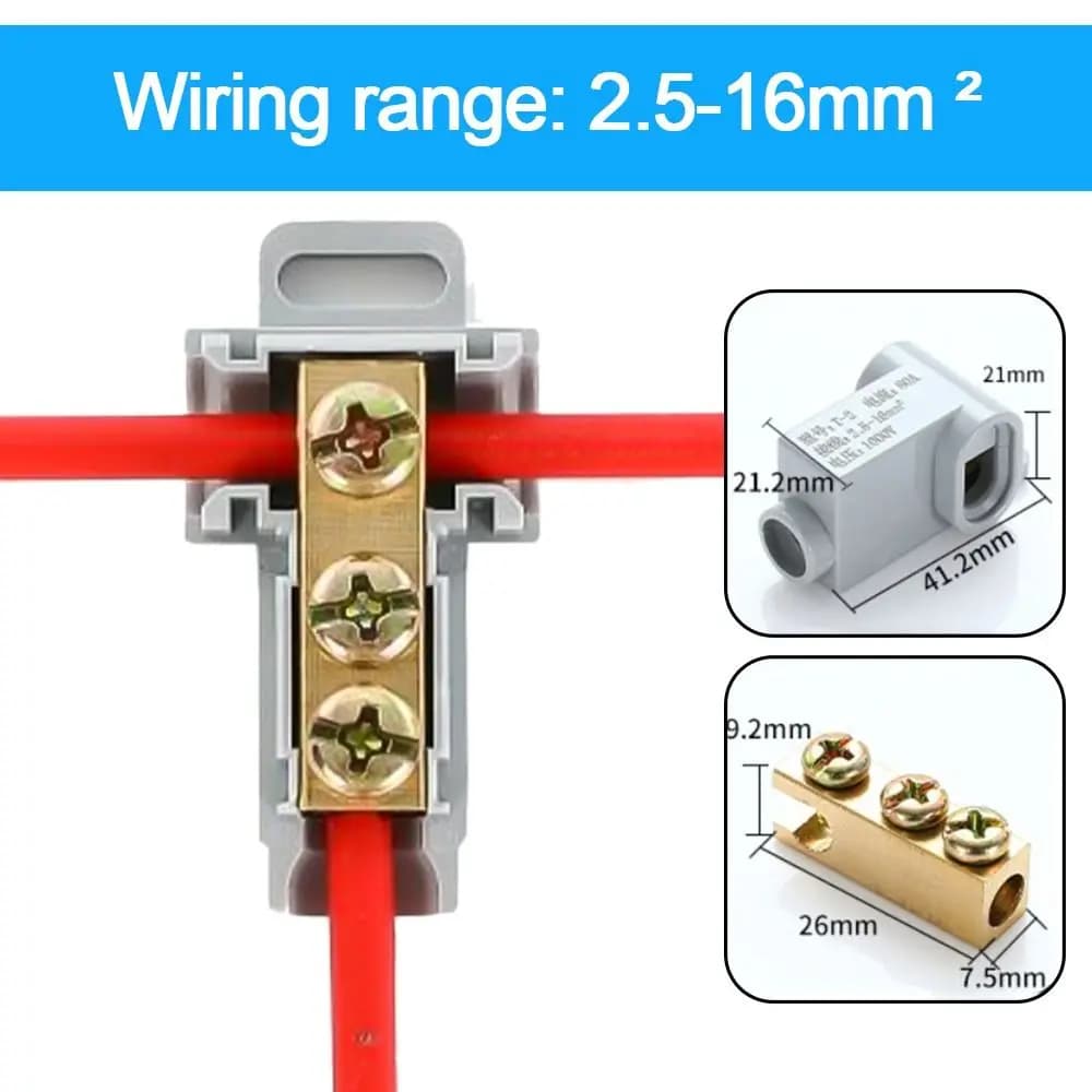 Connecteur de fil de borne rapide de type T, épissure de câble électrique rapide, haute puissance, n