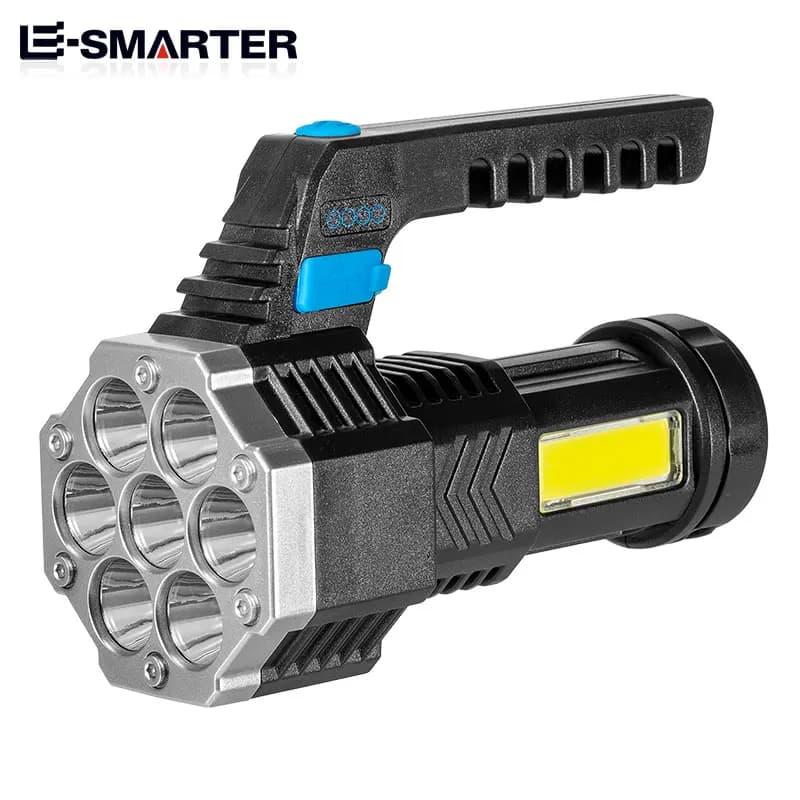Lampes de poche LED haute puissance, torche de Camping avec 7 perles de lampe et lumière latérale CO
