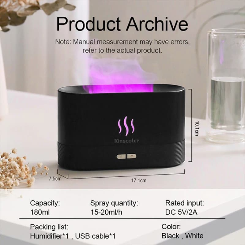 KINSCOTER – diffuseur d'arôme, humidificateur d'air ultrasonique à brume fraîche, brumisateur Led, l