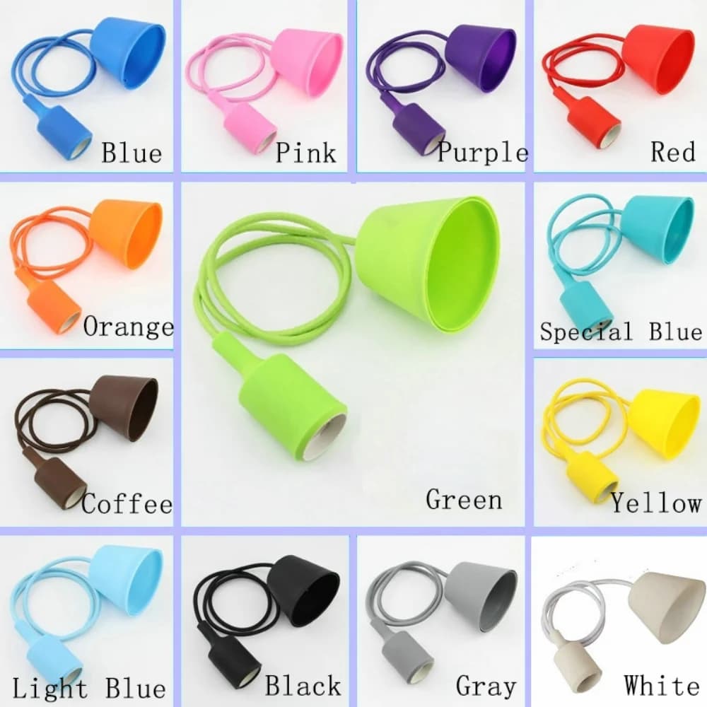 Lampes suspendues modernes simples à tête unique, lampes suspendues en Gel de silice AC90-260V E27, 