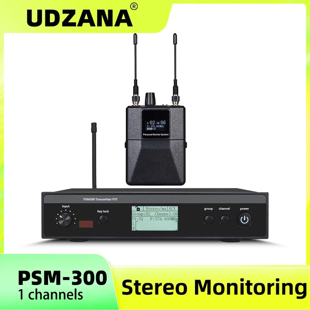 UDZANA système de surveillance intra-auriculaire PSM300 scène personnel sans fil dans l'oreille moni