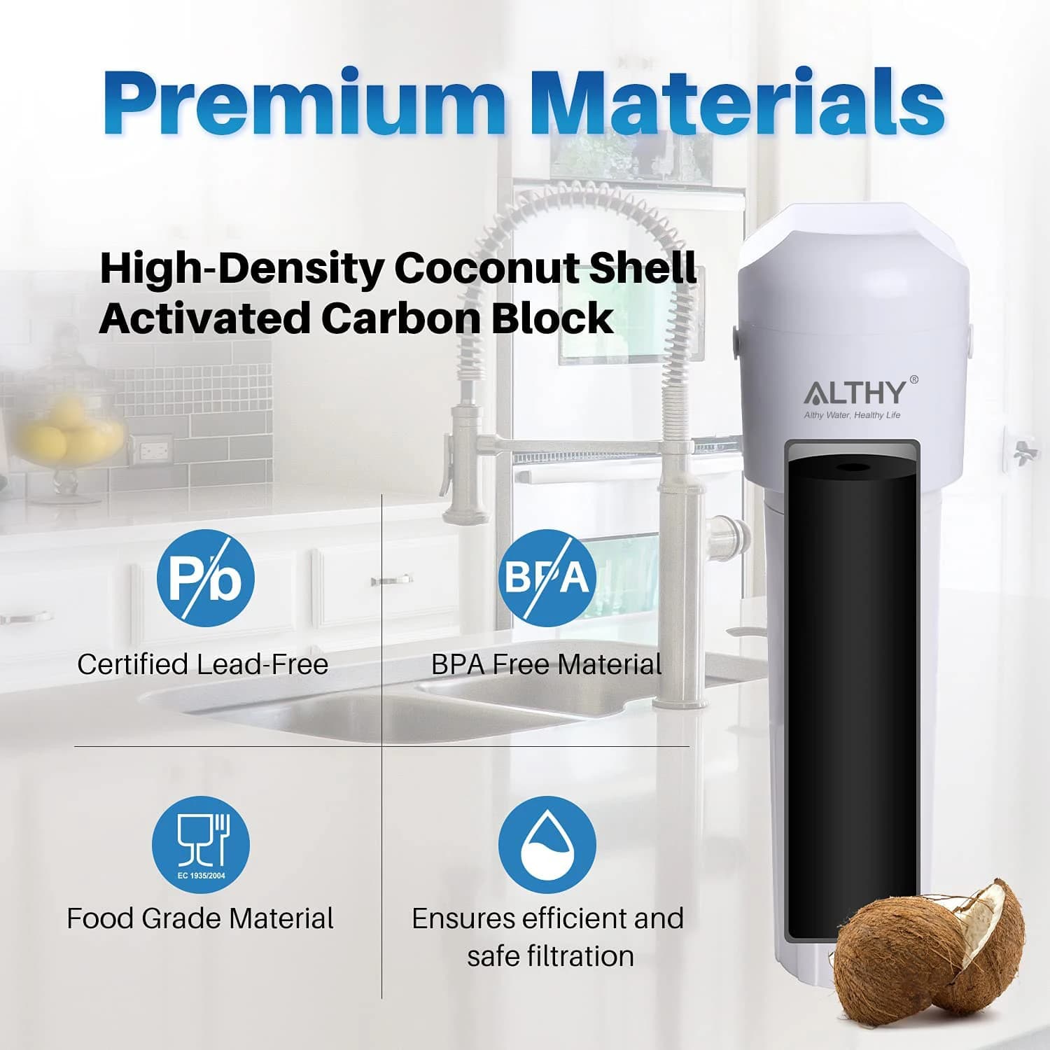 ALTHY – purificateur de filtre à eau potable sous évier, certifié NSF/ANSI, connexion directe sous l