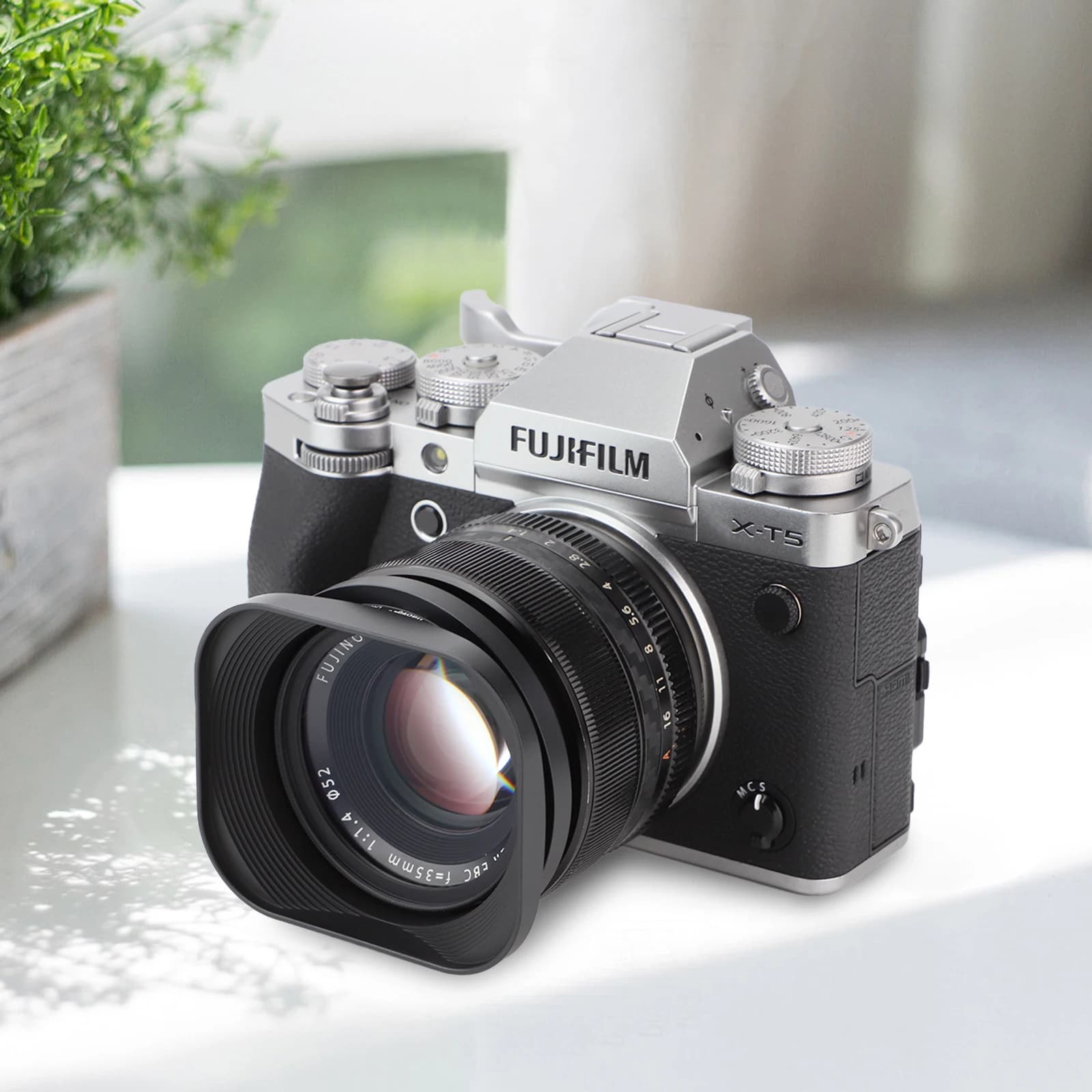 Haoge LH-X53 carré métal pare-soleil pour Fujifilm Fuji Fujinon XF 35mm F1.4 R / XF35mm/F1.4 R xf18m