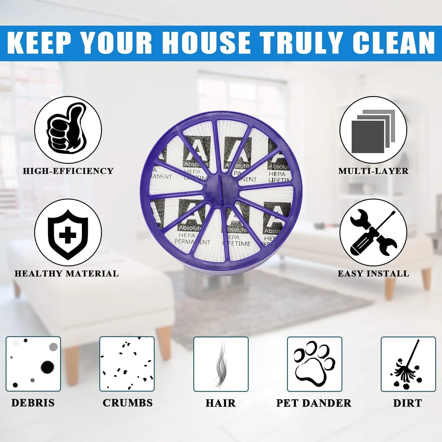 Filtre HEPA pour aspirateur Dyson DC05 DC08 DC19 DC20 DC21 DC29, filtres pré et post-moteur, accesso