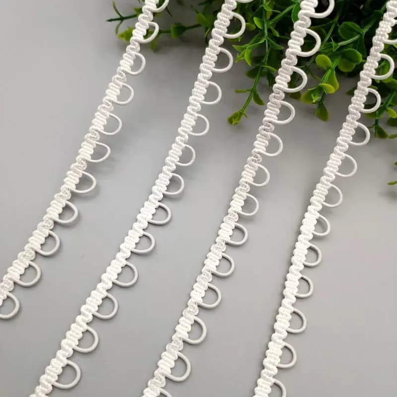 Garnitures élastiques pour vêtements, 5yards, élastique en polyester, trou de bouton, boucle de col,