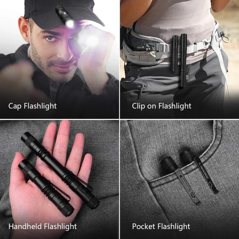 Mini lampe de poche LED portable avec batterie AAA, torche étanche, lampe d'urgence extérieure médic