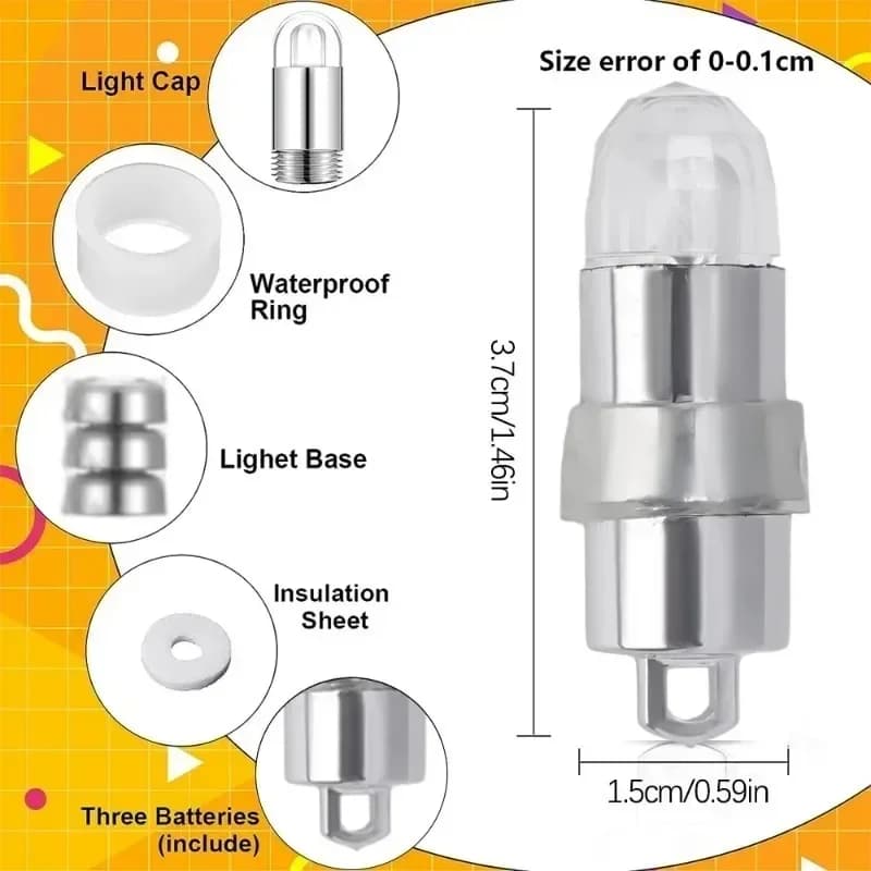 Mini ampoules LED avec crochets de suspension, contrôle de batterie étanche, lampes blanches chaudes