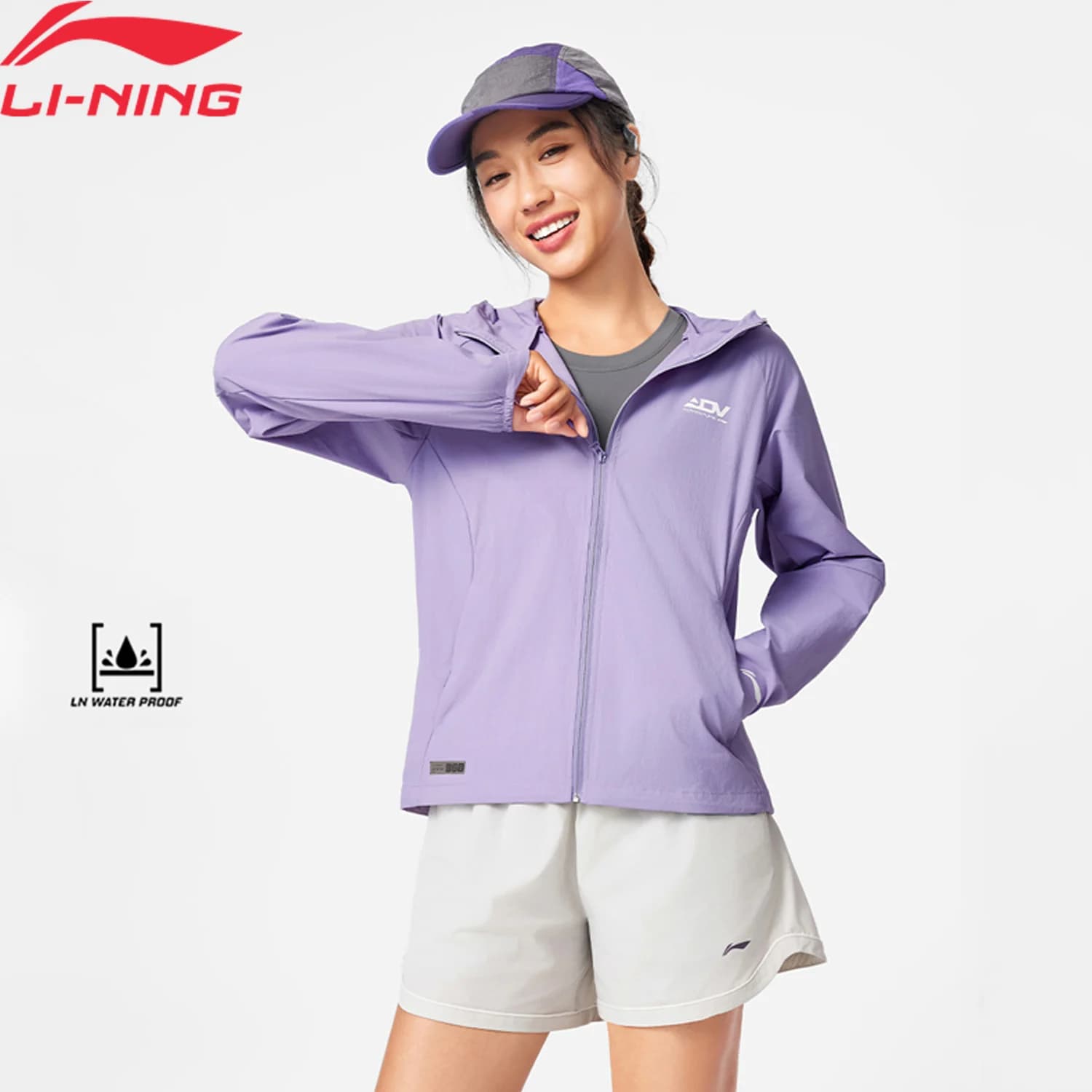 Li-Ning Veste de course coupe-vent pour femme LN WIND PROOF confortable, imperméable, respirante, sa