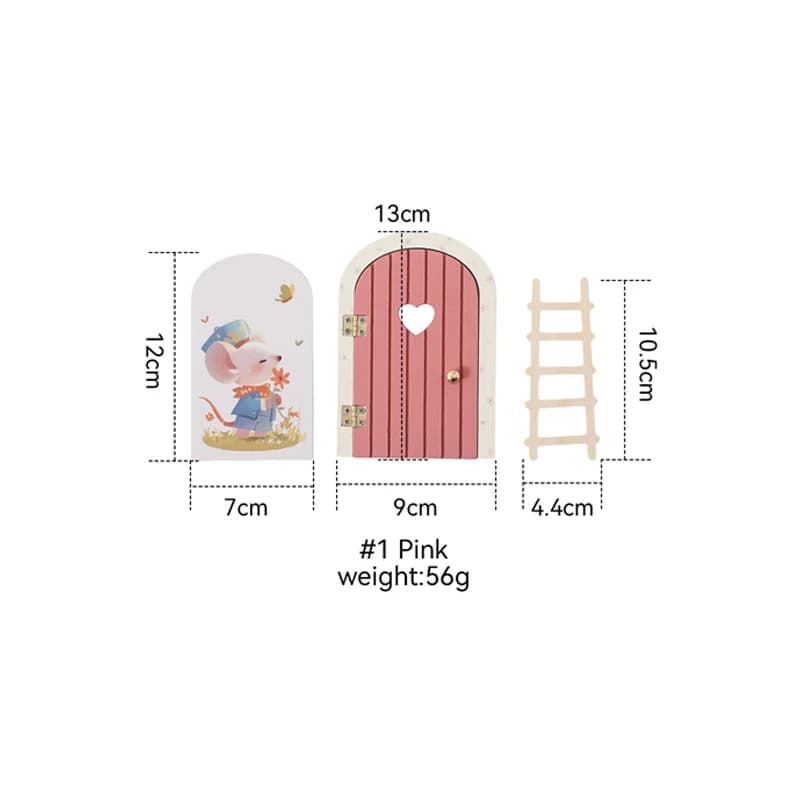 Cottage féerique en bois, maison de poupée Miniature, porte féerique d'elfe, Mini trou de souris pou