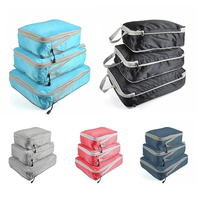 Organiseurs de bagages, sacs de rangement de voyage portables, cubes de compression, sacs de voyage 