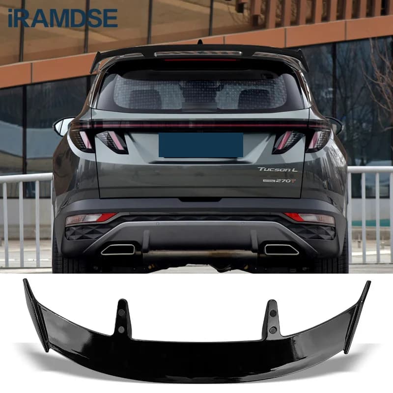 Becquet de peinture carbone pour Hyundai Tucson 2021 2022 2023, noir brillant, Type aile de pare-bri