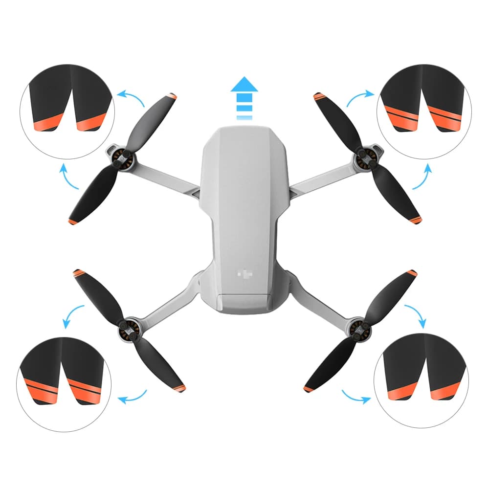 Hélice de remplacement pour Drone DJI Mini 4K/Mini 2/SE 4726, 16 pièces, ventilateurs à ailes légers