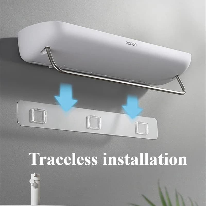 Étagères de salle de bain ECOCO, organisateur de rangement mural, étagère à serviettes, support à sh