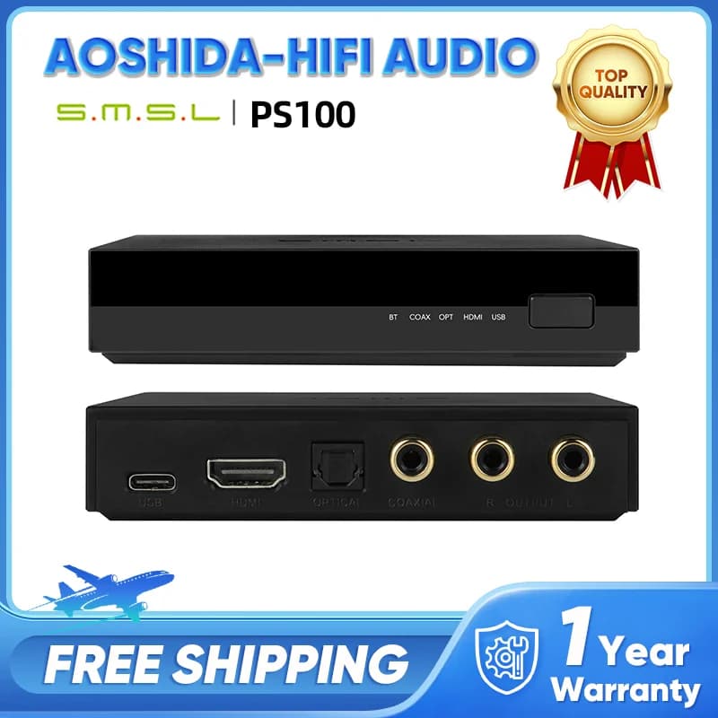 Convertisseur audio multifonctionnel SMSL PS100, puce de radiateur, convertisseur audio, système d'a