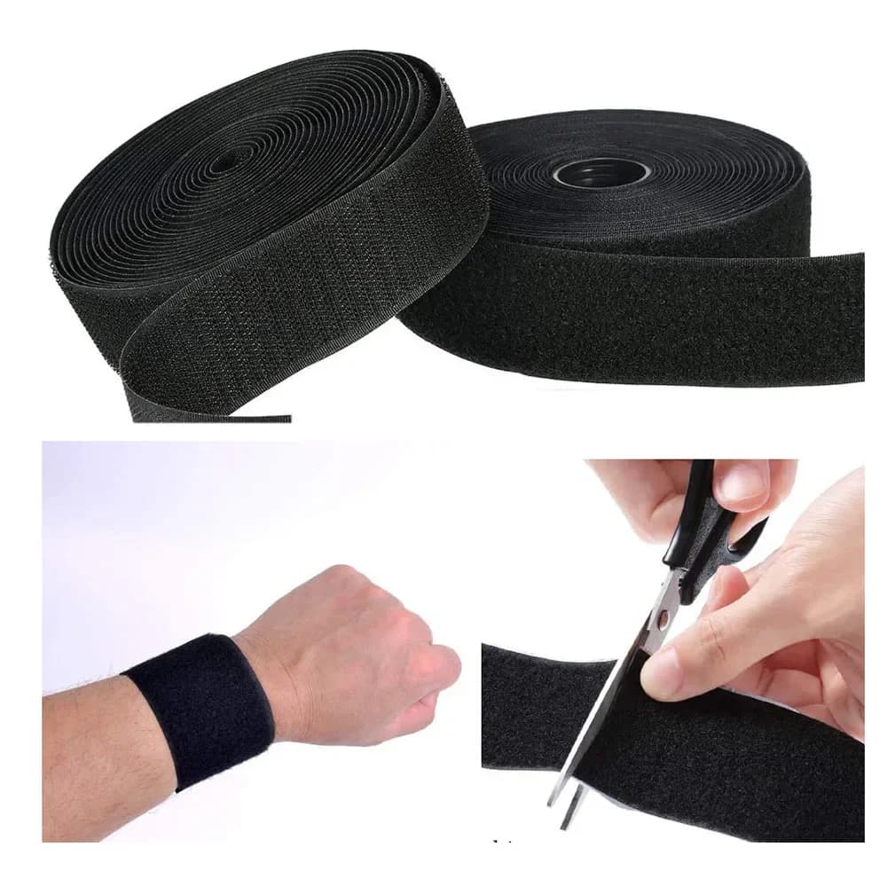 Bande de fixation Non adhésive à coudre sur crochet et boucle, 5 mètres, bandes arrière en Nylon, fi