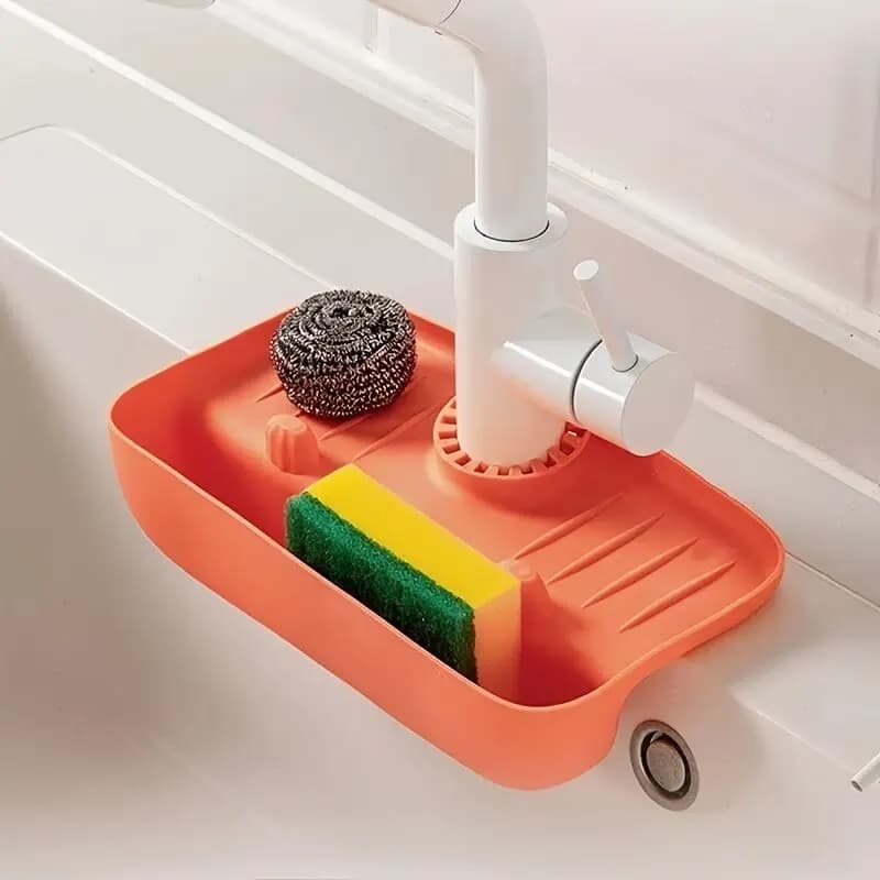 Égouttoir en silicone pour évier domestique, tampon de collecte d'eau T1, chiffon éponge, acier, gad