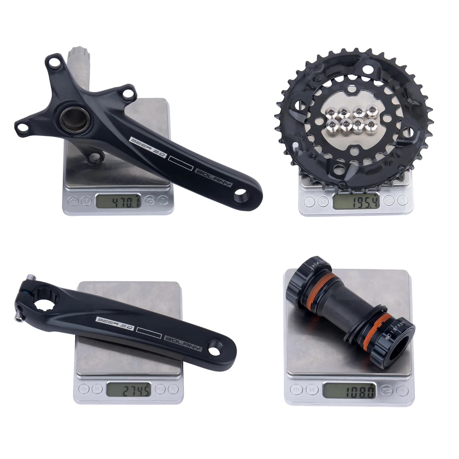 Bolany-Pédalier de vélo à manivelle creuse, plateau intégré, plateau VTT, commencerBCD, 36T, 22-36T,