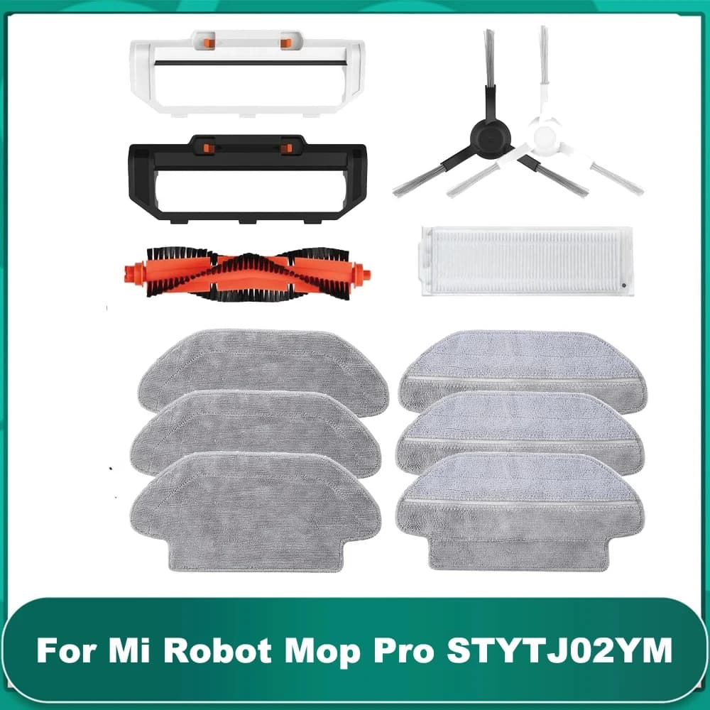 Serpillière à filtre et brosse latérale principale Everths, pour aspirateur robot Xiaomi ata jia 2S,