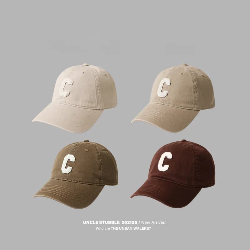 Chapeau femme printemps automne hommes et femmes même Style C mot tout dur haut casquette de Basebal