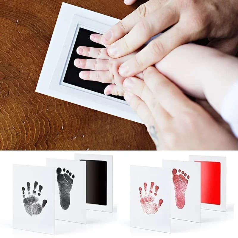 Kit de bricolage pour nouveau-né, tampons encreurs, cadre Photo, empreintes de mains, accessoires So