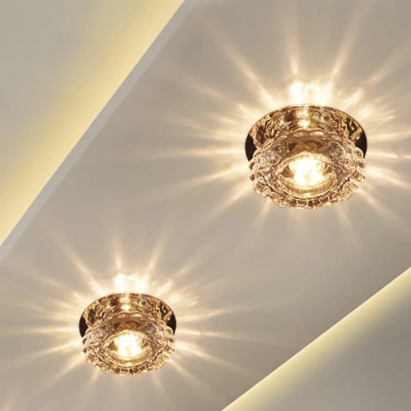 Allée encastré LED plafonnier salon cristal couloir allée lumières LED plafonniers Luces avant techo