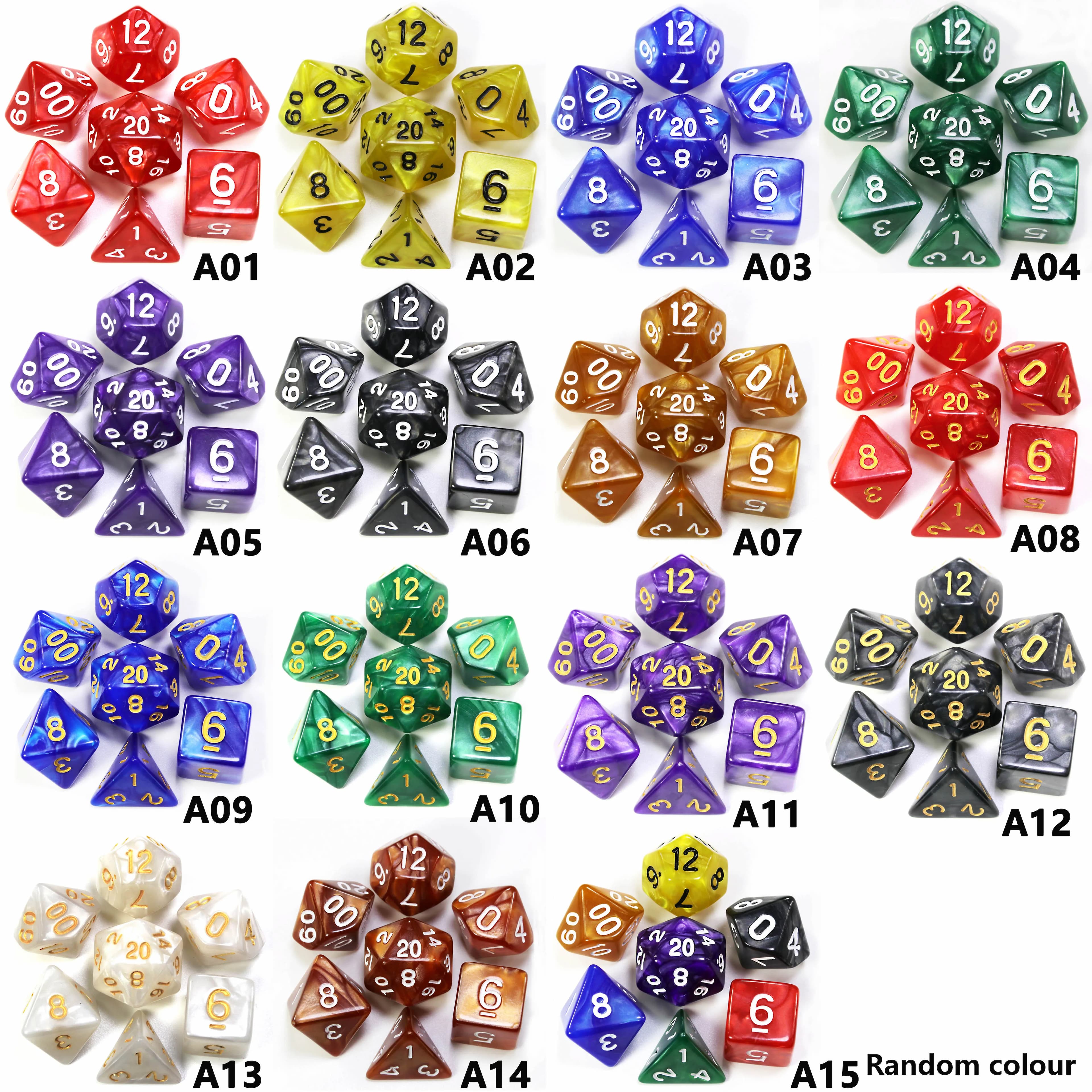 Dés personnalisés DND dés de marbre différentes couleurs disponibles et beau effet de marbre effet d