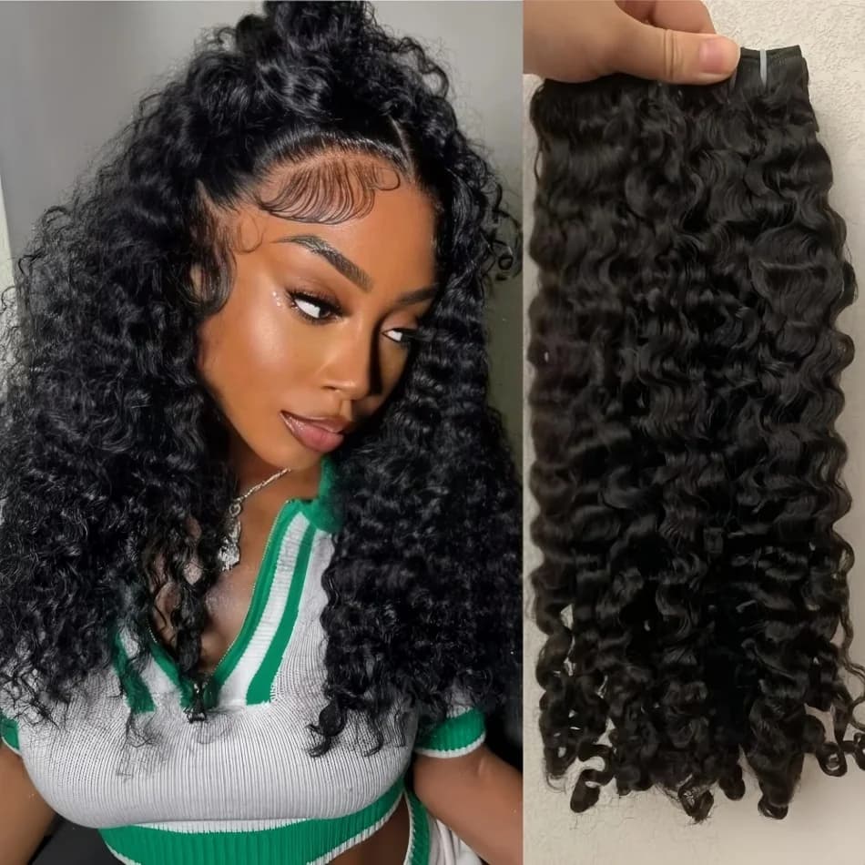 12A Extensions de cheveux bouclés birmans, mèches de cheveux humains vierges bruts non traités, tiss