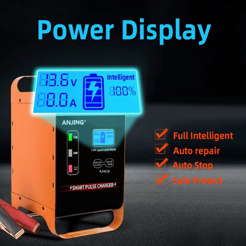 EAFC 12V- 24V chargeur de voiture haute puissance 600W 400W SUV camion chargeur de batterie à charge