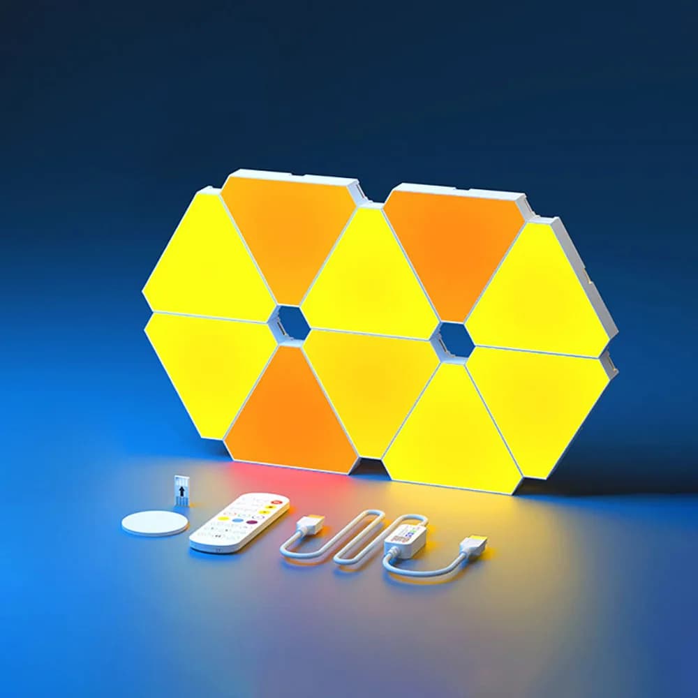 LED triangulaire quantique lampe RGB applique intelligente pick-up rythme lumière de fond pour chamb