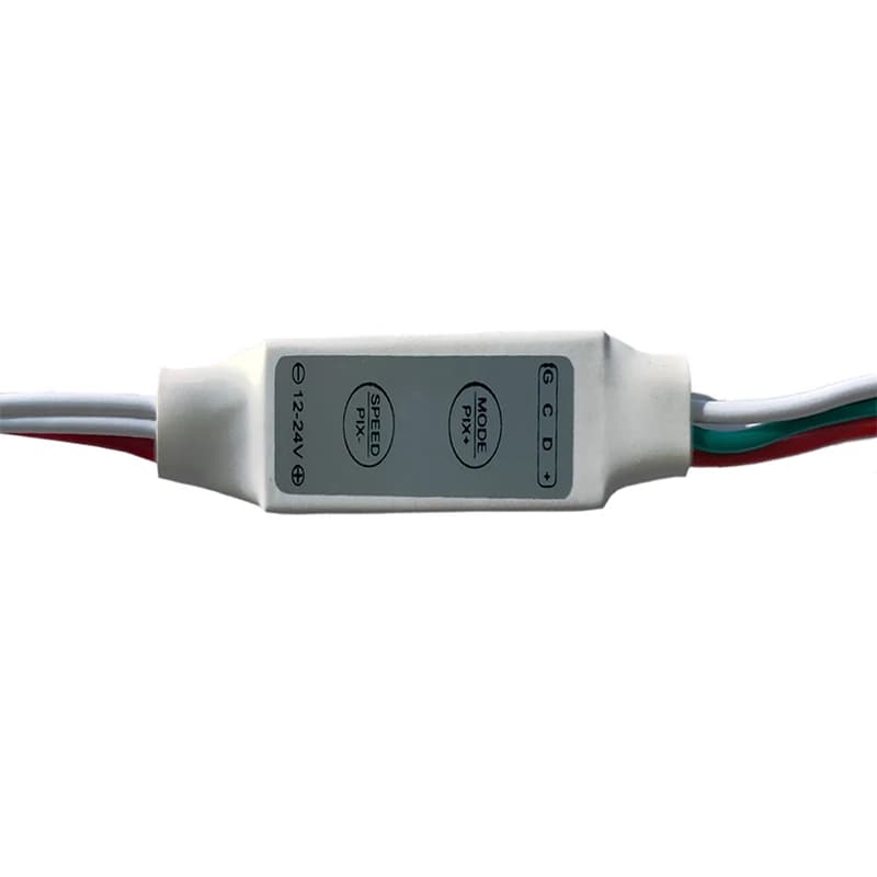 WS2811 LED bande 12V 24V contrôleur de débit Simple Mini 2 touches LED barre de chasse variateur de 