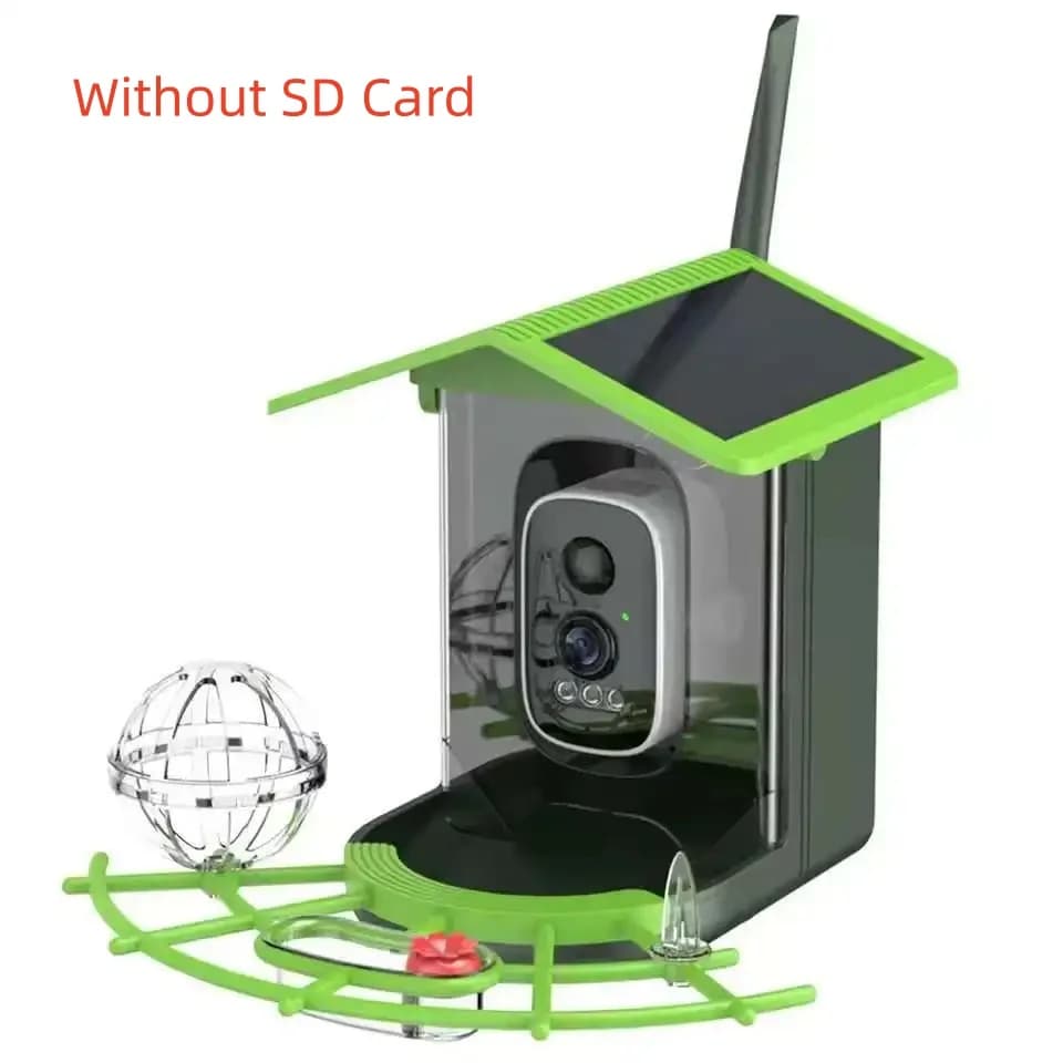 Caméra mangeoire pour oiseaux 4MP 2K HD, capture vidéo pour oiseaux, WiFi, batterie de caméra à éner