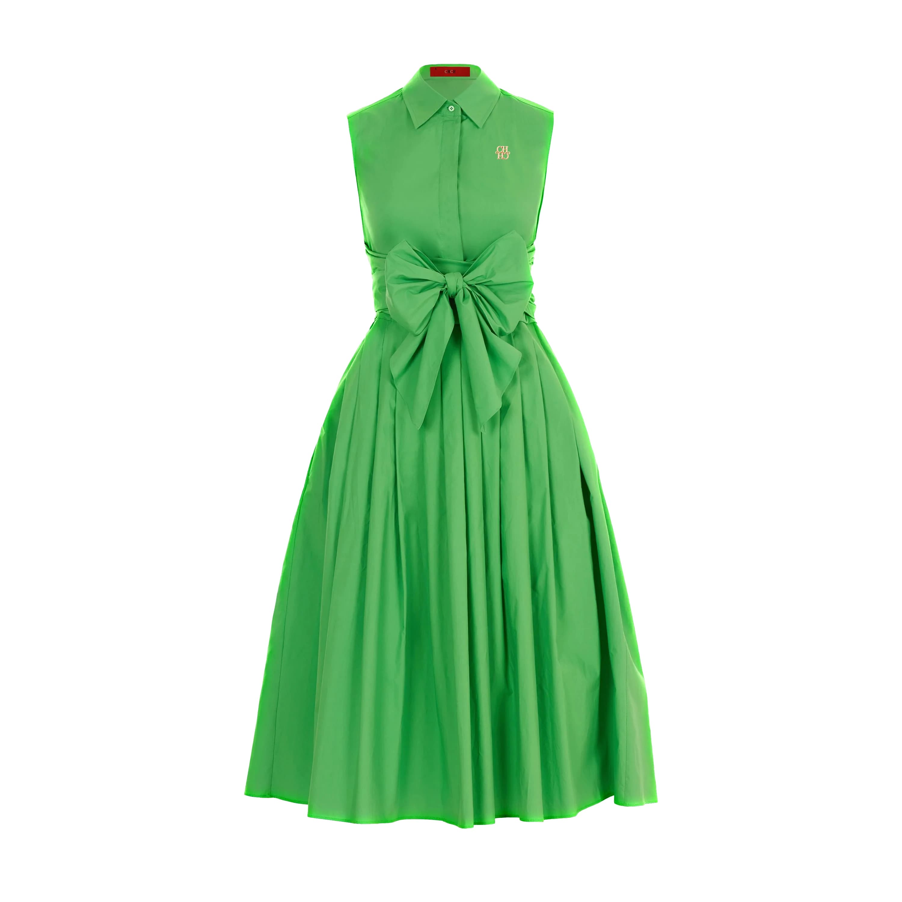 CHCH robe femme été plage fête sans manches simple boutonnage à lacets conception robe longue femme