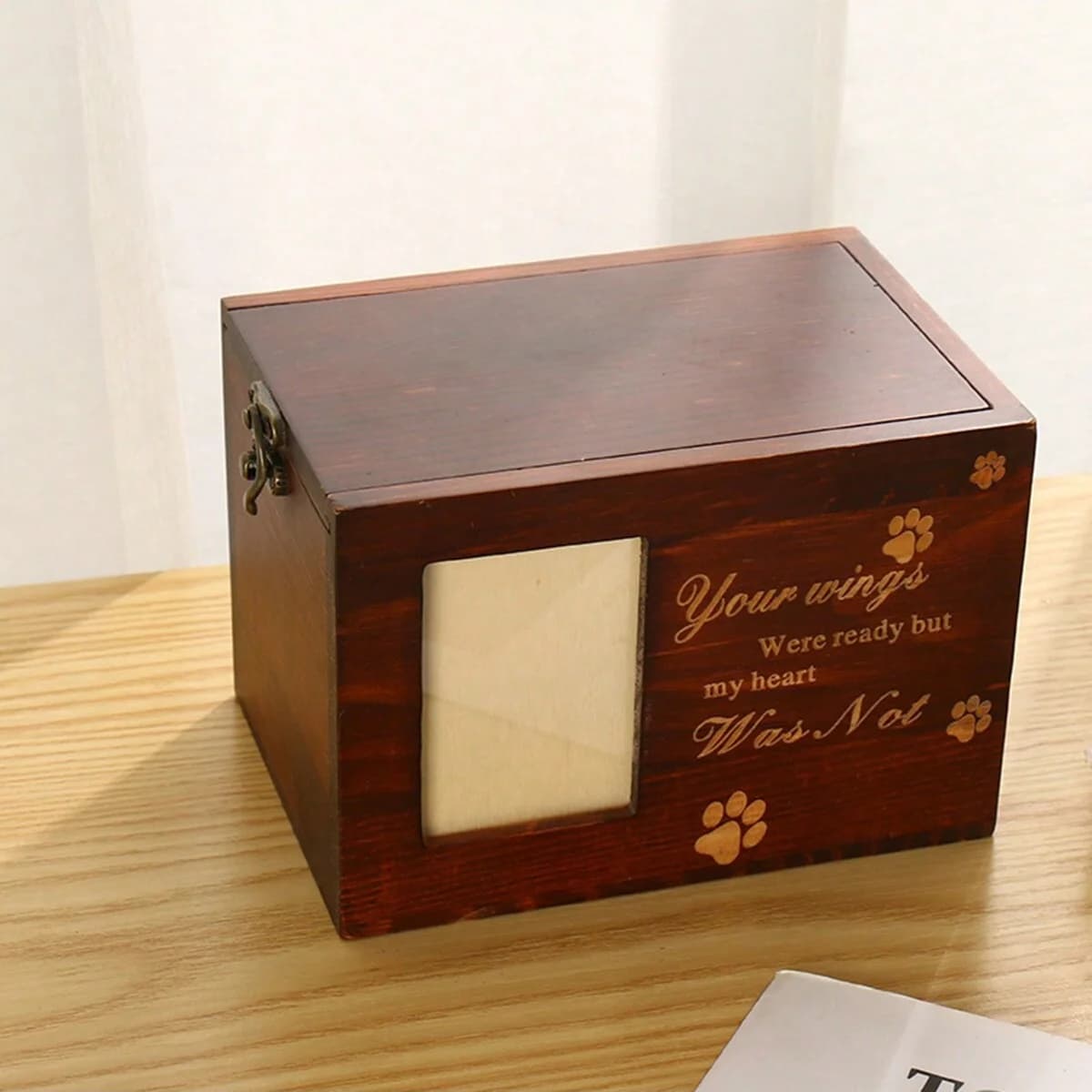 Urne en bois massif pour animaux de compagnie, fournitures funéraires pour chiots et chatons, urne p