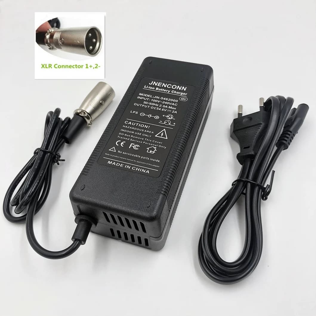 Chargeur de batterie au Lithium 54.6V 2A 48V 13S Kugoo G1, chargeur de batterie Li-ion de haute qual