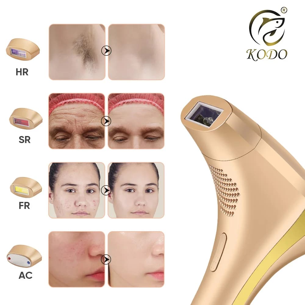 KODO 2026 Épilateur laser à glace haut de gamme personnalisable, épilation permanente IPL indolore, 