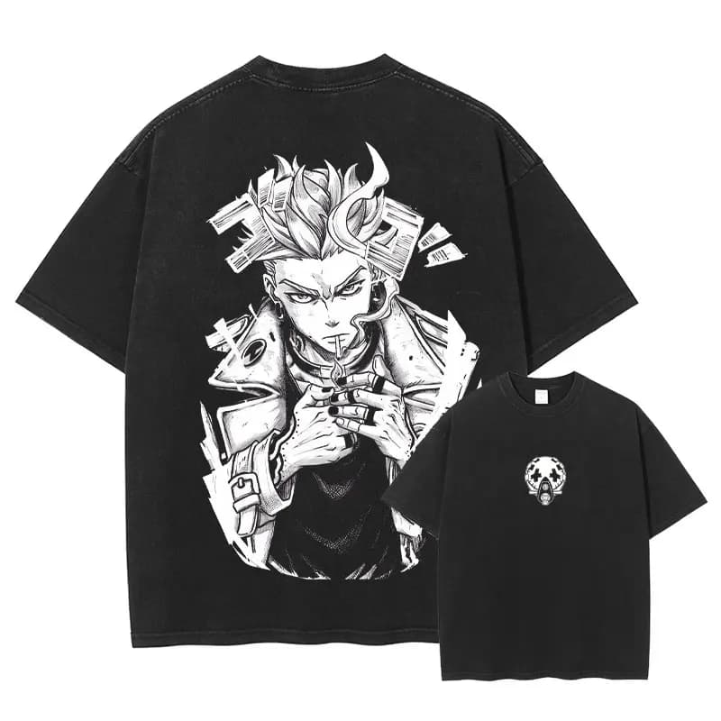 Anime Gachiakuta T-shirt Manga dessin animé Jabber Rudo Enjin Vintage lavé hauts t-shirts Harajuku m