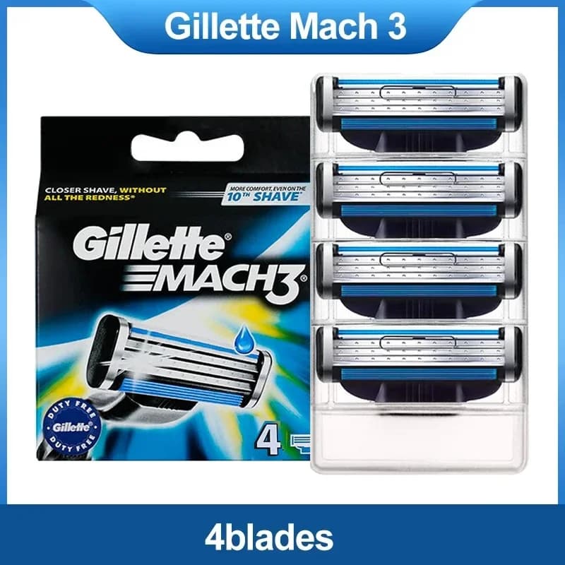 Gillette Mach3 lame de rasoir pour hommes recharges de rasoir avec Lubrastrip 3 couches lames coupe 