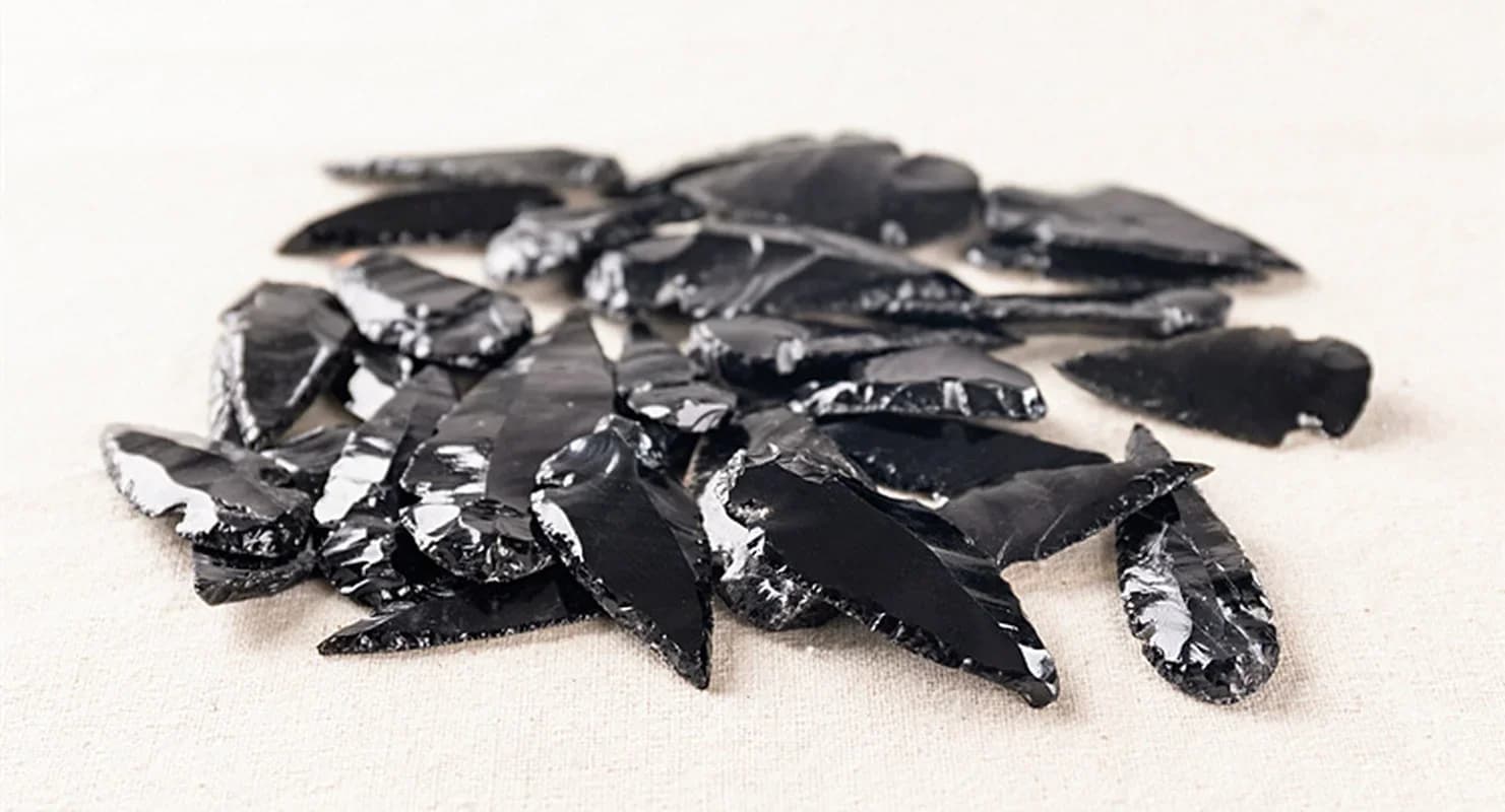 Quartz obsidienne en forme de flèche naturelle, 3 pièces, cristal d'esprit maléfique, décoration de 