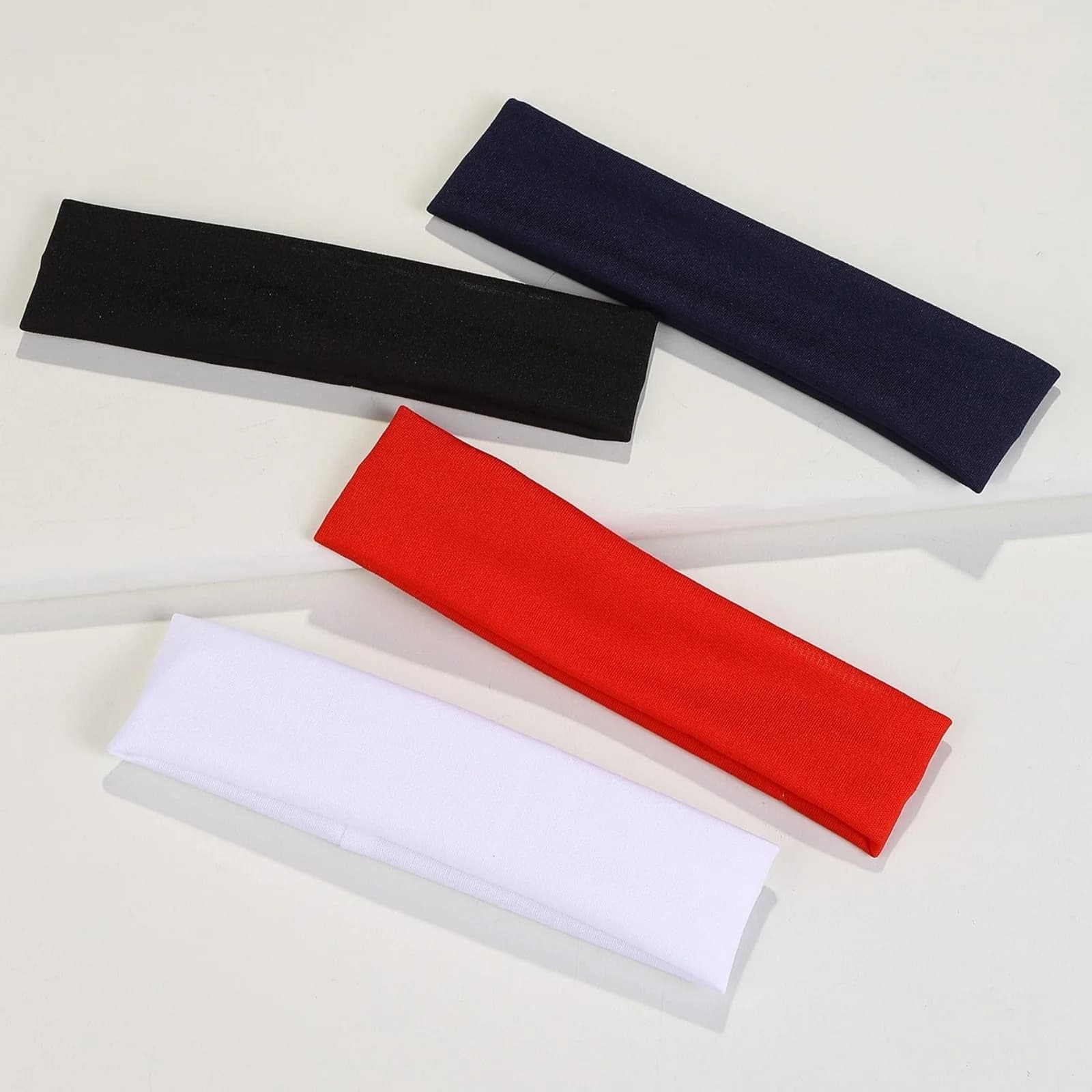 Ensemble de 4 bandeaux Preppy minimalistes, bandes de cheveux décontractées, bandeaux de Style foula