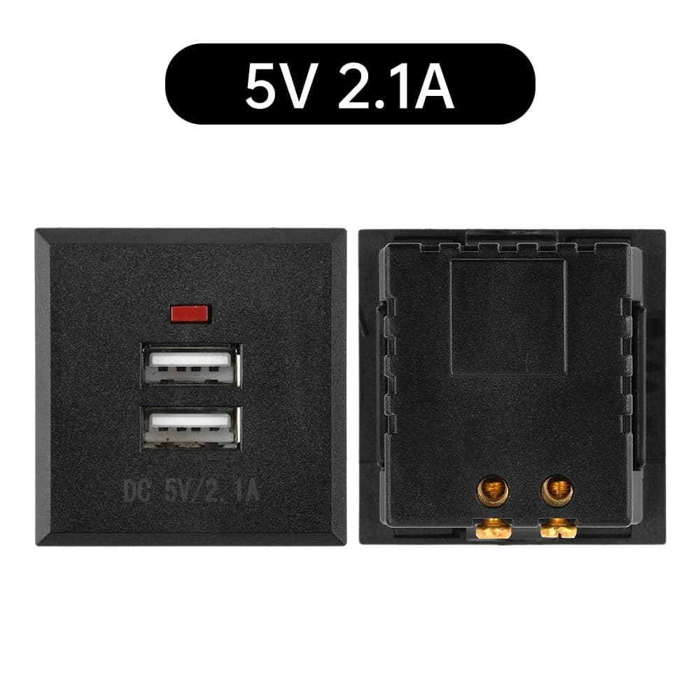 5V 2.1A double prise de courant USB intégré chargeur de téléphone portable prise de bureau Module de