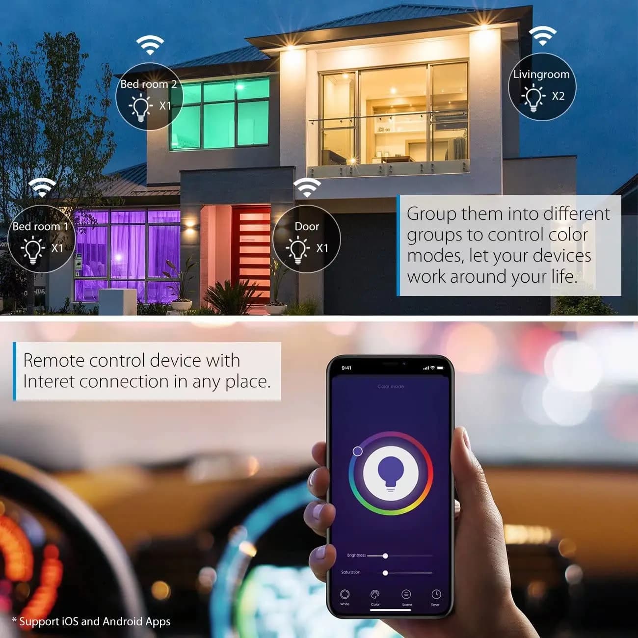 Ewelink WiFi Zigbee ampoule intelligente E27 lampe à LED RGB + WW + CW 18W 15W ampoule fonctionne av