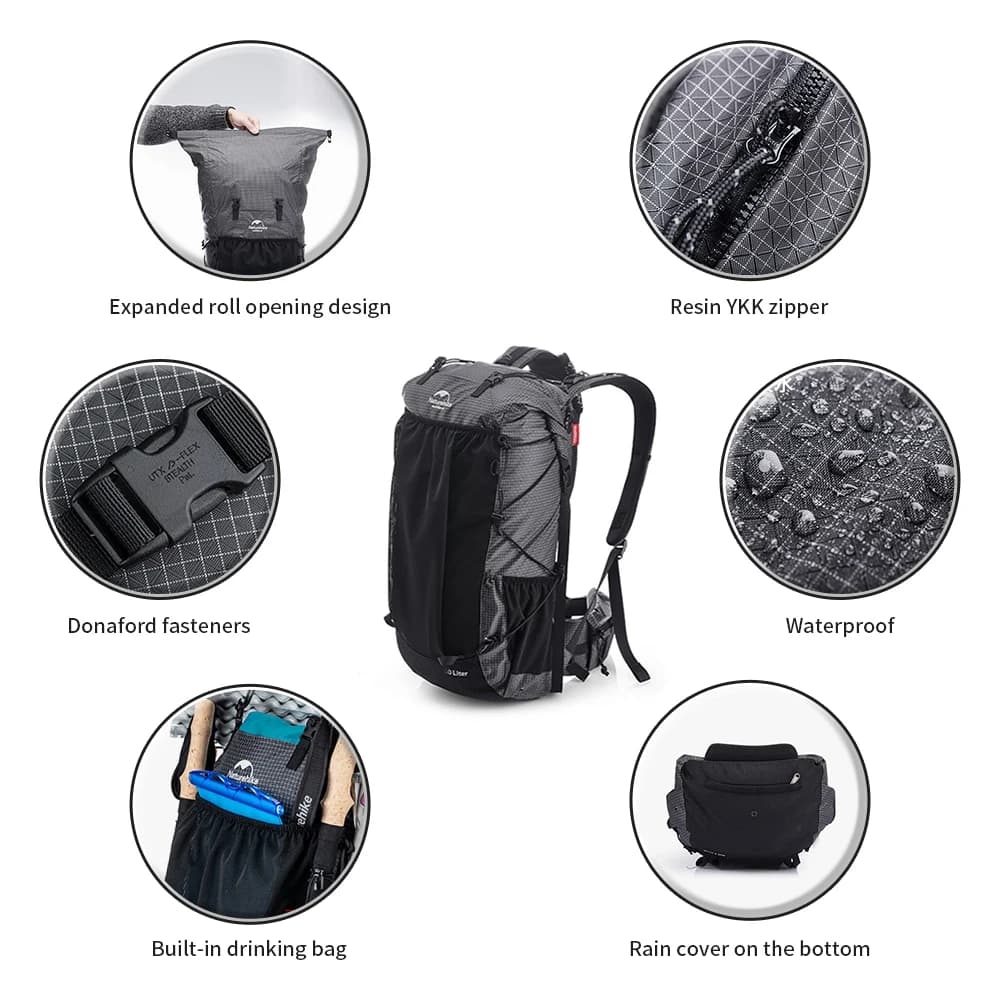 Natureifa-Sac à Dos de Randonnée pour Sports de Plein Air, Grande Capacité, Design Ergonomique, Camp