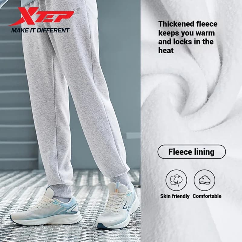 Xtep pantalons en tricot pour hommes hiver doux respirant pantalon à la mode rétro bas confortable 8