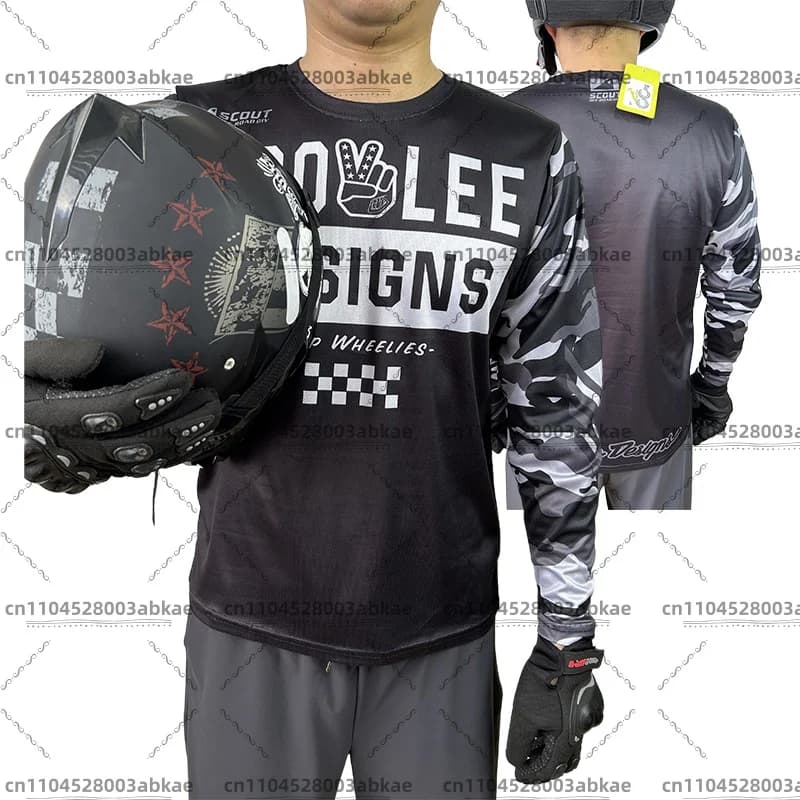 Maillot de moto homme BMX Enduro vtt chemise descente tld maillot Camiseta motocross MX VTT vêtement