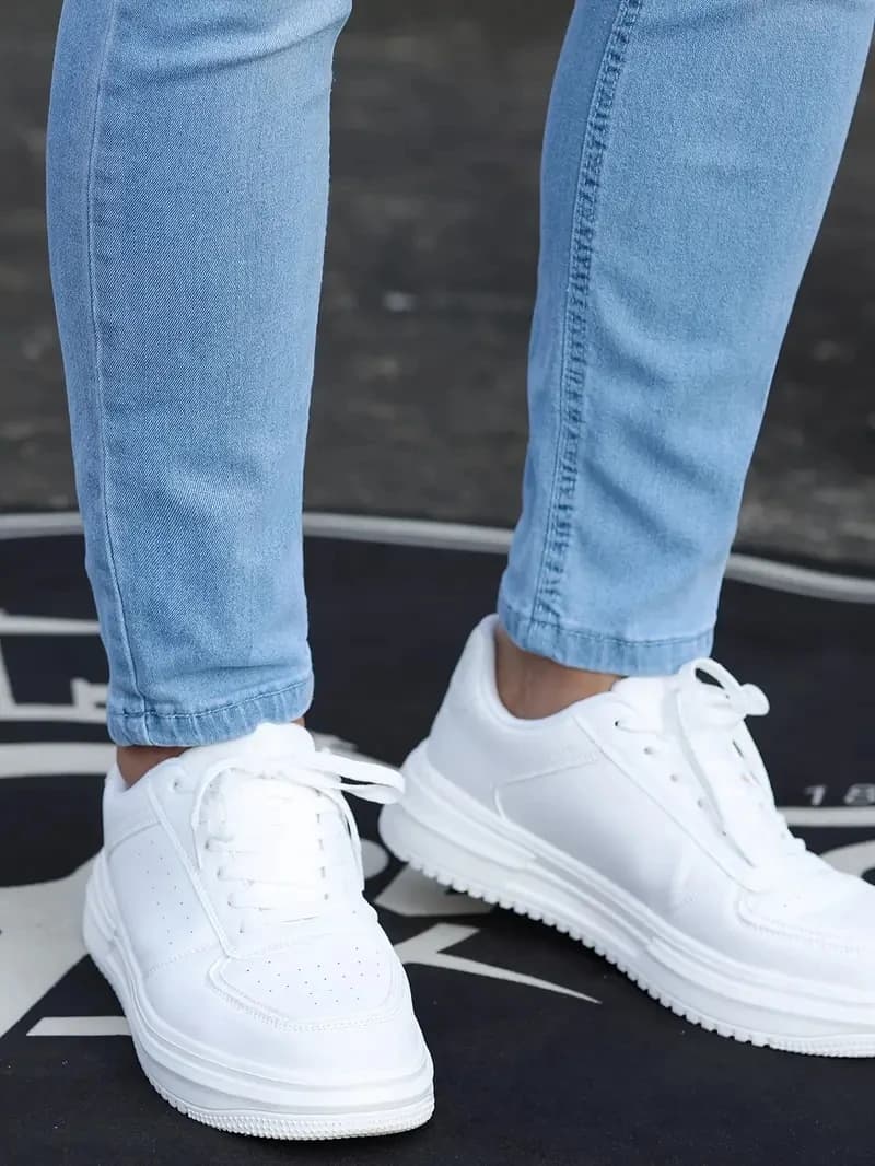 Homme pantalon rétro lavage fermeture éclair Stretch jean décontracté coupe ajustée pantalon mâle gr